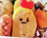 鶏ご飯でキャラ弁☆主役はとんかつ弁当☆作り方6写真