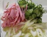 セロリとハムの簡単サラダ♪作り方4写真