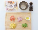 生ハムとレモンの冷やし白湯ビーフン作り方2写真