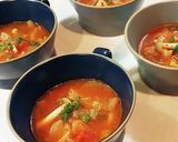 トマト缶とキャベツとしめじのスープ作り方12写真