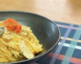 最高の明太子クリームパスタ作り方5写真