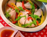 鰤と彩り野菜の重ね蒸し作り方9写真
