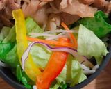簡単豚丼野菜サラダ弁当覚書作り方4写真
