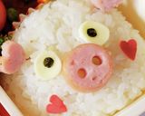 キャラ弁☆インパクト大☆ブタさん弁当☆作り方2写真