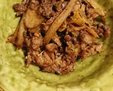 ゴボウと牛肉味噌炒め作り方4写真