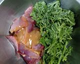 春菊とお刺身のサラダ作り方3写真