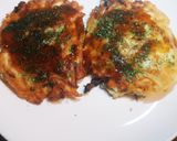 簡単☆サラダチキンのキャベツ焼き作り方3写真