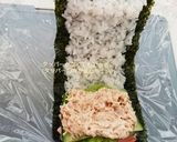 半分に折るだけ。ヘルシーサラダおりぎり作り方14写真