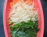 時短簡単☆千切り蒸し野菜のごま油和え作り方4写真