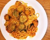 トマトとナスのハリッサパスタ作り方5写真