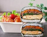 半分に折るだけ。ヘルシーサラダおりぎり作り方16写真