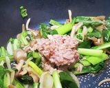 小松菜ツナと明太子のスパゲティー作り方2写真