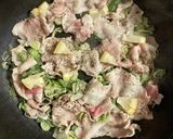 ねぎ1本使い切り！豚ねぎパスタ作り方3写真