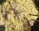 ねぎ1本使い切り！豚ねぎパスタ作り方4写真