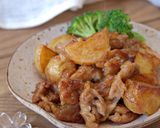豚こま切れ肉と新じゃがの甘辛炒め作り方6写真