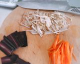菊芋と2種の人参の塩きんぴら作り方1写真