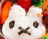 簡単うさきおにぎり焼鳥ナポリタン弁当作り方4写真