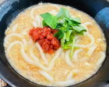 つるとんたん風♡明太餡かけ卵とじうどん作り方7写真