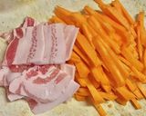 ニンジンと豚バラ肉の焼きうどん作り方1写真