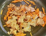 ニンジンと豚バラ肉の焼きうどん作り方3写真