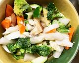 レンジ肉無し白菜ズッキーニ中華風回鍋肉風作り方14写真
