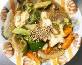レンジ肉無豆腐コク旨甘辛炒め味野菜炒め作り方18写真