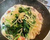 サーモンとほうれん草のクリームパスタ作り方4写真
