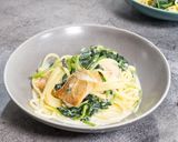 サーモンとほうれん草のクリームパスタ作り方5写真