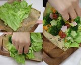 梅包みのサラダブーケ作り方7写真
