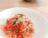 アレンジ自在*基本のトマトソースパスタ作り方9写真