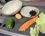 ジャコとシャケのレタスチャーハン作り方1写真