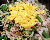 簡単！ニラと舞茸と豚肉の和風卵炒め作り方11写真