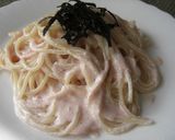 簡単☆定番☆明太子のクリームパスタ作り方5写真