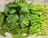 ほうれん草と豚バラ肉の焼きうどん作り方1写真
