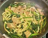 ほうれん草と豚バラ肉の焼きうどん作り方8写真