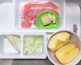 豚ロース肉の生姜焼きをリンゴのソースで作り方1写真
