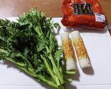 ビールに合う♡春菊とキムチの簡単おつまみ作り方1写真
