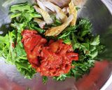 ビールに合う♡春菊とキムチの簡単おつまみ作り方4写真