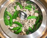 スナップエンドウと豚肉のオイスターソース作り方4写真