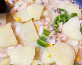 シーフードとじゃがいものバター醤油作り方3写真