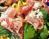 イタリアンパセリと生ハムのパスタ作り方6写真