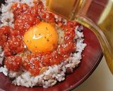 トマトソースで卵かけご飯作り方3写真