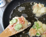 春レシピ♪そら豆と新玉とエビのかき揚げ作り方10写真