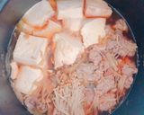 【電気圧力鍋】豚肉で肉豆腐作り方5写真