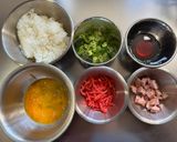 冷蔵庫に眠る紅生姜で作る、紅生姜炒飯作り方1写真