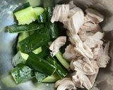 サッパリ牛皿&タイ風キュウリとささ身和え作り方5写真