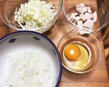 胃腸に優しい♪キャベ玉チキン丼作り方1写真