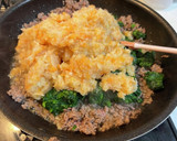 ほうれん草と卵とチーズの焼きキーマカレー作り方6写真