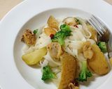 帆立とジャガイモのパスタ風ペペロンチーノ作り方3写真