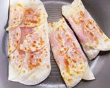 餃子の皮で！簡単チーズベーコンサンド♡作り方5写真